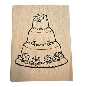 Greenbrier 3 Tier Wedding Cake 849609 Rubber Stamp